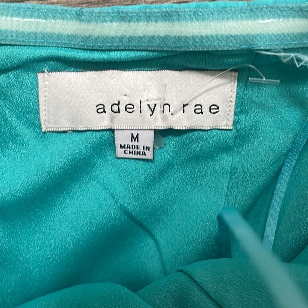 Adelyn Rae | Sleeveless Crepe Mini Turquoise Bodycon Cocktail Dress Size Medium - Picture 9 of 10
